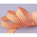 3 m x 15 mm Dekoband KARO Klassik ORANGE Schleifenband...