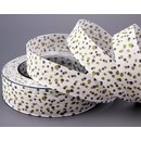 20 m x 25 mm Dekoband Drops WEISS Geschenkband mit...