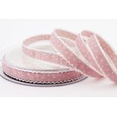 20 m x 15 mm Dekoband Emily ROSA gepunktet mit Spitze am...