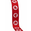 3 m x 25 mm Dekoband Sweetheart ROT Herzen Band...