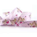 3 m x 25 mm Satinband PRINCESS ROSA Dekoband Mdchen...