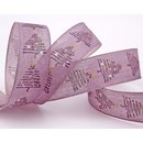 3 m x 40 mm Dekoband FELIZ LAVENDEL Flieder...