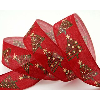 20 m x 40 mm Dekoband FELIZ ROT GRN Weihnachtsbaum Geschenkband Natur Baumwolle Stoffband Schleifenband Weihnachtsband