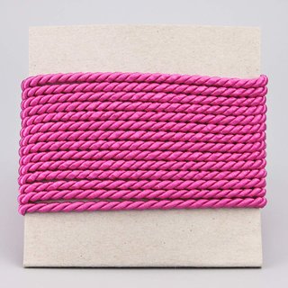 3 m x 4 mm Drehkordel PINK Deko Kordel mit Glanz Schnur...
