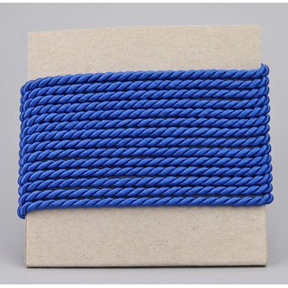 3 m x 4 mm Drehkordel BLAU Deko Kordel mit Glanz Schnur...