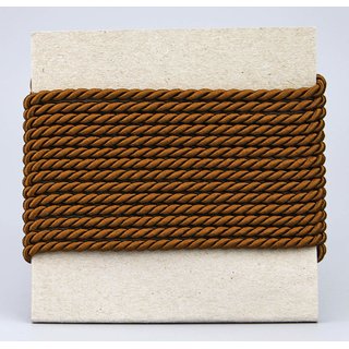 3 m x 4 mm Drehkordel BRAUN Deko Kordel mit Glanz Schnur...