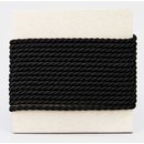 3 m x 4 mm Drehkordel SCHWARZ Deko Kordel mit Glanz...