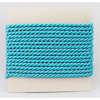 3 m x 4 mm Drehkordel TÜRKIS Deko Kordel mit Glanz Schnur...