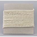 3 m x 4 mm Drehkordel CREME Ivory Deko Kordel mit Glanz...