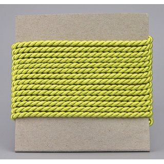 3 m x 4 mm Drehkordel HELLGRÜN Lemongrün Deko Kordel mit...