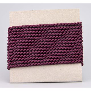 3 m x 4 mm Drehkordel PFLAUME Deko Kordel mit Glanz...