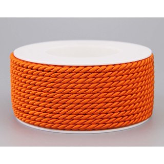 25 m x 4 mm Drehkordel ORANGE Deko Kordel mit Glanz...