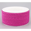 25 m x 4 mm Drehkordel PINK Deko Kordel mit Glanz Schnur...