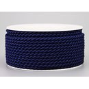 25 m x 4 mm Drehkordel DUNKELBLAU Blau Deko Kordel mit...