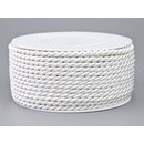 25 m x 4 mm Drehkordel WEISS Deko Kordel mit Glanz Schnur...