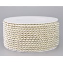 25 m x 4 mm Drehkordel CREME Ivory Deko Kordel mit Glanz...