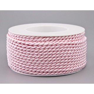 25 m x 4 mm Drehkordel HELLROSA Deko Kordel mit Glanz...