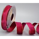 25 m x 25 mm Dekoband FAIRY TALE FUCHSIA GOLD...