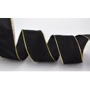 3 m x 40 mm Dekoband FAIRY TALE SCHWARZ GOLD...
