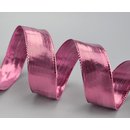 3 m x 25 mm Dekoband GLOSSY ROSA Glanzband metallic...
