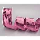 20 m x 40 mm Dekoband GLOSSY ROSA Glanzband metallic...