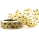 20 m x 25 mm Dekoband HAPPY BEE Geschenkband mit Draht...