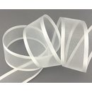 3 m x 38 mm Chiffonband mit Satin Kante IVORY ELFENBEIN...
