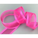3 m x 38 mm Chiffonband mit Satin Kante PINK (55) Chiffon...