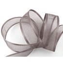 3 m x 25 mm Chiffonband mit Satin Kante TAUPE (06)...
