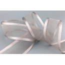3 m x 38 mm Chiffonband mit Satin Kante TAUPE (06)...
