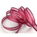 3 m x 10 mm Chiffonband mit Satin Kante BORDEAUX (66)...