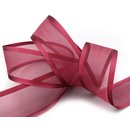 3 m x 38 mm Chiffonband mit Satin Kante BORDEAUX (66)...