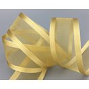 3 m x 38 mm Chiffonband mit Satin Kante BEIGE GOLD (18)...