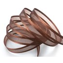 3 m x 10 mm Chiffonband mit Satin Kante BRAUN (48)...