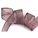 3 m x 38 mm Chiffonband mit Satin Kante BRAUN (48)...