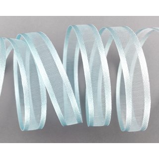 3 m x 10 mm Chiffonband mit Satin Kante HELLBLAU (71) Chiffon Dekoband Schleifenband Geschenkband ohne Draht Organza
