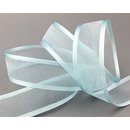 3 m x 25 mm Chiffonband mit Satin Kante HELLBLAU (71)...