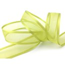 3 m x 25 mm Chiffonband mit Satin Kante HELLGRN (22)...