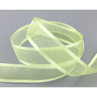 3 m x 25 mm Chiffonband mit Satin Kante LINDGRN (21) Chiffon Dekoband Schleifenband Geschenkband ohne Draht Organza