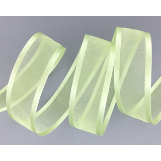 3 m x 25 mm Chiffonband mit Satin Kante LINDGRN (21) Chiffon Dekoband Schleifenband Geschenkband ohne Draht Organza