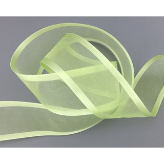 3 m x 38 mm Chiffonband mit Satin Kante LINDGRN (21) Chiffon Dekoband Schleifenband Geschenkband ohne Draht Organza