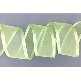 3 m x 38 mm Chiffonband mit Satin Kante LINDGRN (21) Chiffon Dekoband Schleifenband Geschenkband ohne Draht Organza