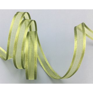 10 m Schleifenband Gitterband 20 mm hellgrün gelb Dekoband  Basteln
