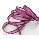3 m x 10 mm Chiffonband mit Satin Kante WEINROT BURGUND...