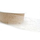 VLIES Dekoband 3 m x 40 mm BEIGE Ecru Vliesband...
