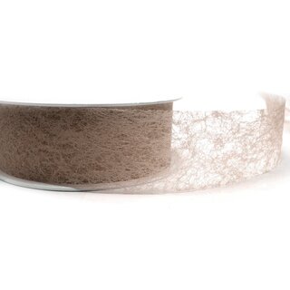 VLIES Dekoband 3 m x 40 mm TAUPE Vliesband Geschenkband...