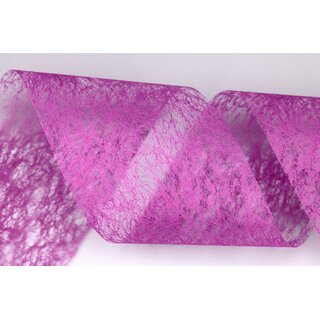 VLIES Dekoband 3 m x 10 cm FUCHSIA Vliesband Geschenkband Schleifenband Transparent