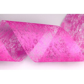 VLIES Dekoband 3 m x 10 cm PINK Vliesband Geschenkband Schleifenband Transparent