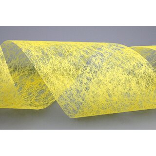 VLIES Dekoband 3 m x 10 cm GELB Vliesband Geschenkband Schleifenband Transparent