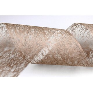 VLIES Dekoband 3 m x 10 cm TAUPE Vliesband Geschenkband Schleifenband Transparent